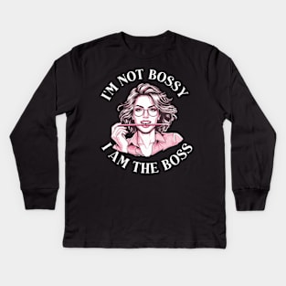 im not bossy beacuse im the boss Kids Long Sleeve T-Shirt